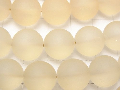 Frost champagne color quartz AAA Round 12 mm half or 1 strand beads (aprx.15 inch / 36 cm)