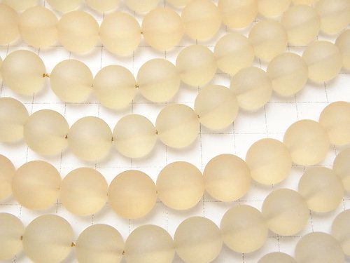 Frost champagne color quartz AAA Round 12 mm half or 1 strand beads (aprx.15 inch / 36 cm)