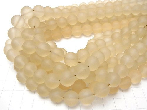 Frost champagne color quartz AAA Round 12 mm half or 1 strand beads (aprx.15 inch / 36 cm)