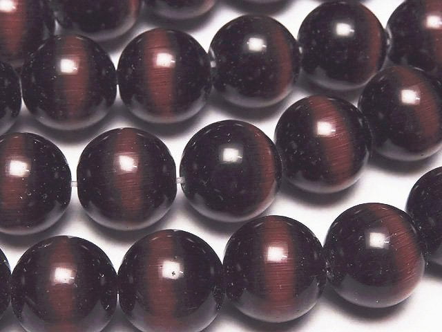 [Video] Purple color Cat's Eye Round 12mm 1strand beads (aprx.14inch/34cm)