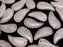 [Video] Rose Quartz AA+ Angel Wing  24x12mm 3pcs