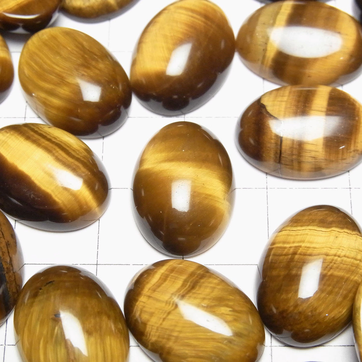 Gelber Tigerauge AA++ ovaler Cabochon 18x13mm 2Stk