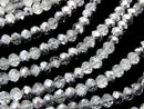 1strand $2.39! Glass Beads  Faceted Button Rondelle 6x6x4mm Silver Half Coating 1strand beads (aprx.17inch / 42cm)