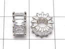 Metal Parts Rondelle 9 x 9 x 5 mm Silver Color (with CZ) 2 pcs $5.79!