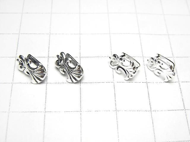 Silver 925 Pendant Bail [Pure Silver Finish][Oxidized Finish][Rhodium Plated][18KGP] 2pcs