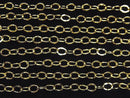 14KGF Patterned Cable Chain 3.6mm 10cm