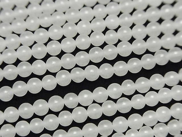 White Jade Round 3mm 1strand beads (approx. 15 inches/38 cm)