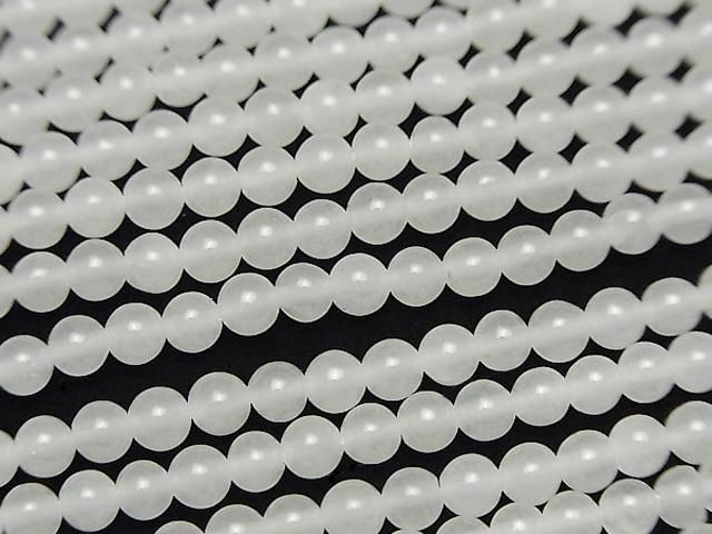 White Jade Round 3mm 1strand beads (approx. 15 inches/38 cm)