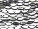 [Video] High-quality Black-lip Oyster Shell (Oval 16x8mm Half or 1-Strand Beads) (approx. 15 inches/36 cm)