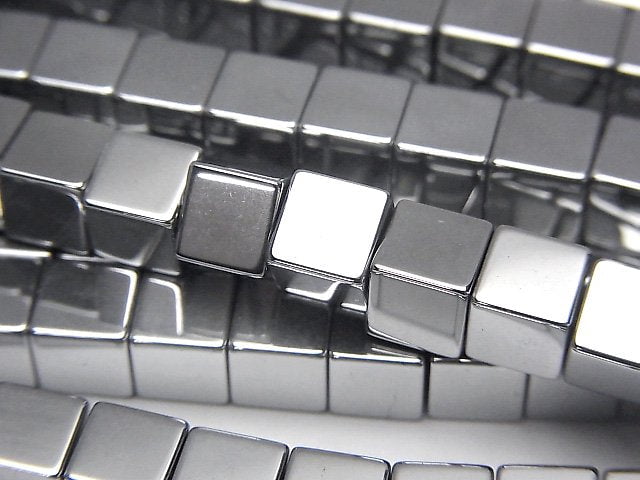 Cube, Hematite Gemstone Beads