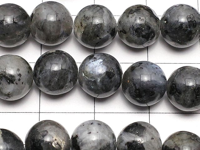 [Video] Larvikite  Round 8mm 1strand beads (aprx.15inch/36cm)