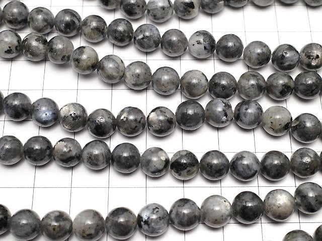 [Video] Larvikite  Round 8mm 1strand beads (aprx.15inch/36cm)