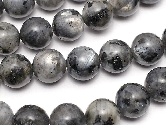 Larvikite, Round Gemstone Beads