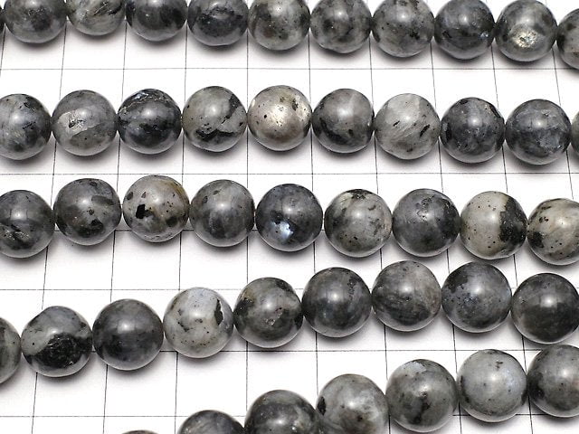 [Video] Larvikite  Round 10mm 1strand beads (aprx.15inch/37cm)