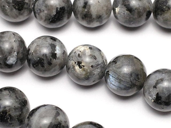 Larvikite, Round Gemstone Beads