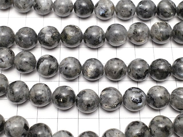 [Video] Larvikite  Round 12mm 1strand beads (aprx.15inch/37cm)