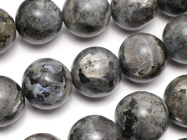 Larvikite, Round Gemstone Beads