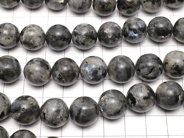 [Video] Larvikite  Round 14mm 1strand beads (aprx.15inch/37cm)
