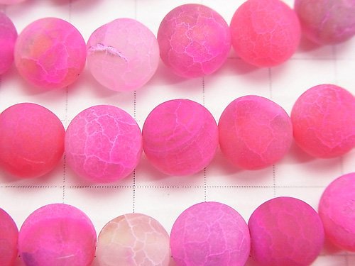 Frost pink color agate Round 10mm antique finish 1strand beads (aprx.15inch/36cm)