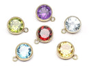 Available in 6 varieties! 14KGF Charm w/Gems 8x7x4mm 1pc