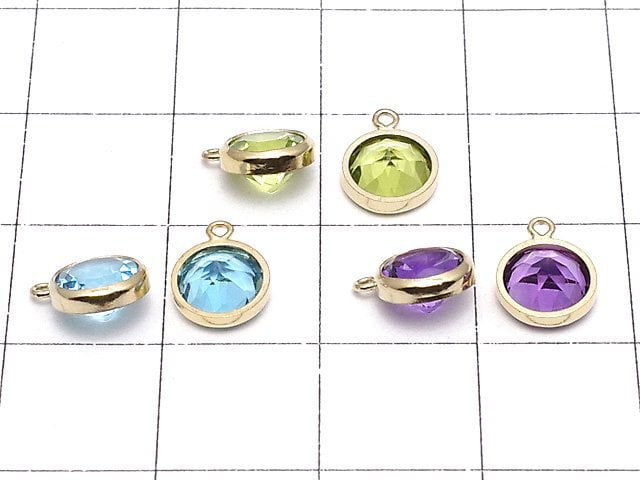 Available in 6 varieties! 14KGF Charm w/Gems 8x7x4mm 1pc