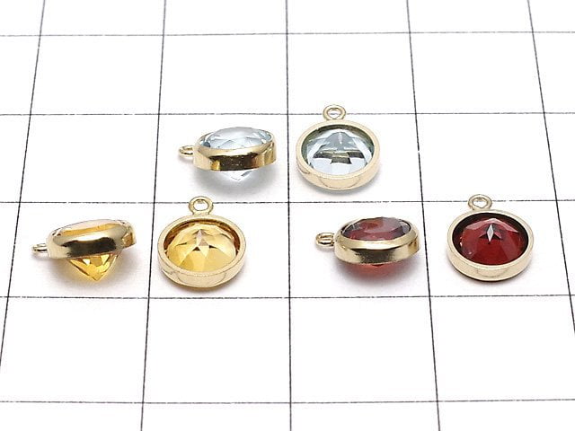 Available in 6 varieties! 14KGF Charm w/Gems 8x7x4mm 1pc