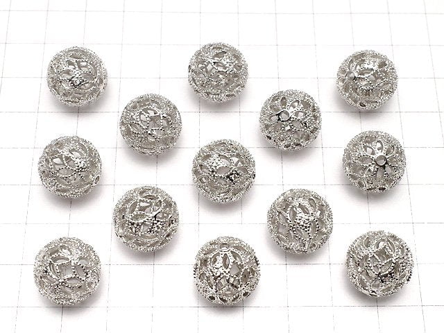 Metal Parts watermark pattern entering Round 15 mm silver color w / CZ 1 pc $2.79!
