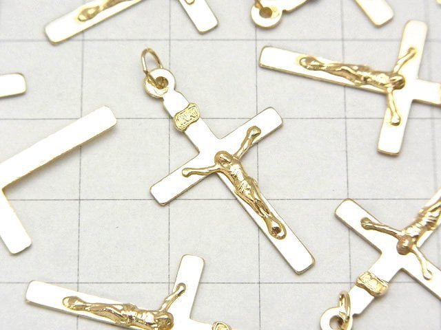 [Video] 14KGF Charm 30 x 18 mm Cross 1 pc $13.99