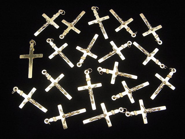 [Video] 14KGF Charm 30 x 18 mm Cross 1 pc $13.99