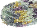 [Video] Multicolor Fluorite AAA Chips (Small Nugget) Color Gradation 1strand beads (aprx.15inch/36cm)