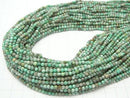 Natural color green Chalcedony Faceted Round 3 mm half or 1 strand beads (aprx.15 inch / 38 cm)