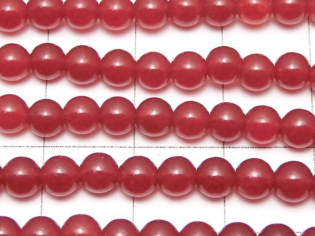 1strand $2.79! Red Jade Round 4mm 1strand beads (aprx.15inch / 38cm)