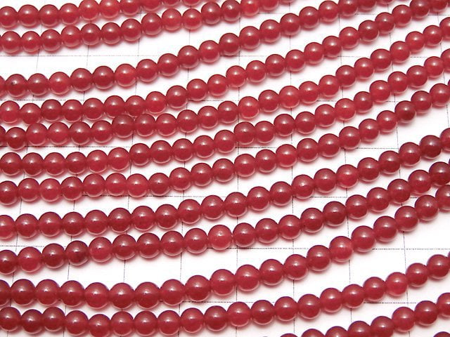 1strand $2.79! Red Jade Round 4mm 1strand beads (aprx.15inch / 38cm)