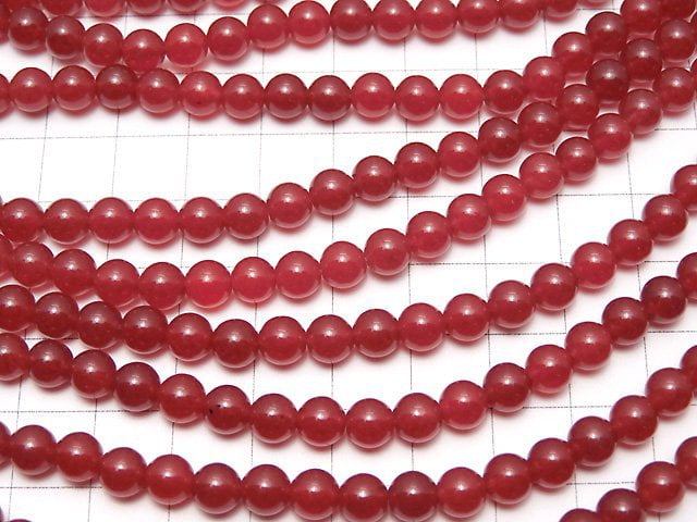 Red Jade Round 6mm 1strand beads (aprx.15inch/36cm)