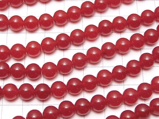 1strand $4.79! Red Jade Round 8mm 1strand beads (aprx.15inch / 37cm)