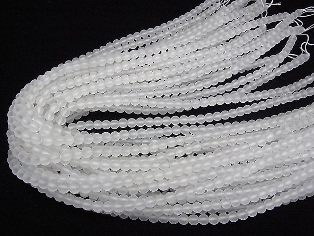 Frosted Quartz AAA Round 5mm 1strand beads (aprx.15inch/38cm)