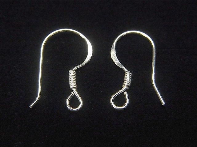Silver 925 Earwire [S][M][L] No coating 2 pairs (4 pieces)