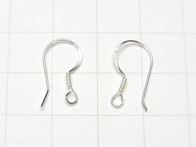 Silver 925 Earwire [S][M][L] No coating 2 pairs (4 pieces)