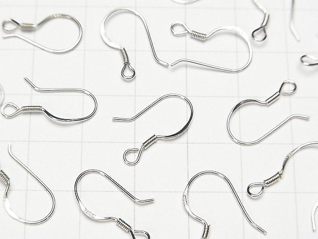 Silver925  Earwire  [S][M][L] Rhodium Plated  2pairs