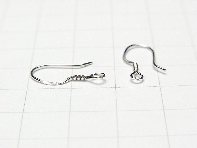 Silver925  Earwire  [S][M][L] Rhodium Plated  2pairs