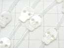 High quality Mother of Pearl MOP AAA Skull Shape White half or 1strand (Approx 14pcs)