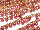 [Video]High Quality Red Spinel AAA Drop (Smooth) half or 1strand beads (aprx.6inch/15cm)