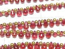 [Video]High Quality Red Spinel AAA Drop (Smooth) half or 1strand beads (aprx.6inch/15cm)