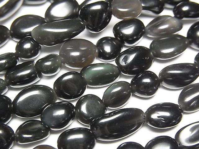 [Video] Rainbow Obsidian AA++ Nugget 1strand beads (aprx.15inch/37cm)