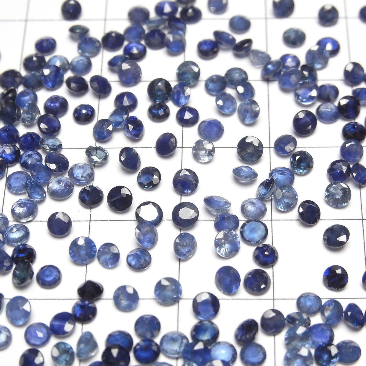 High Quality Sapphire AAA Loose stone Round Faceted 3x3mm 4pcs