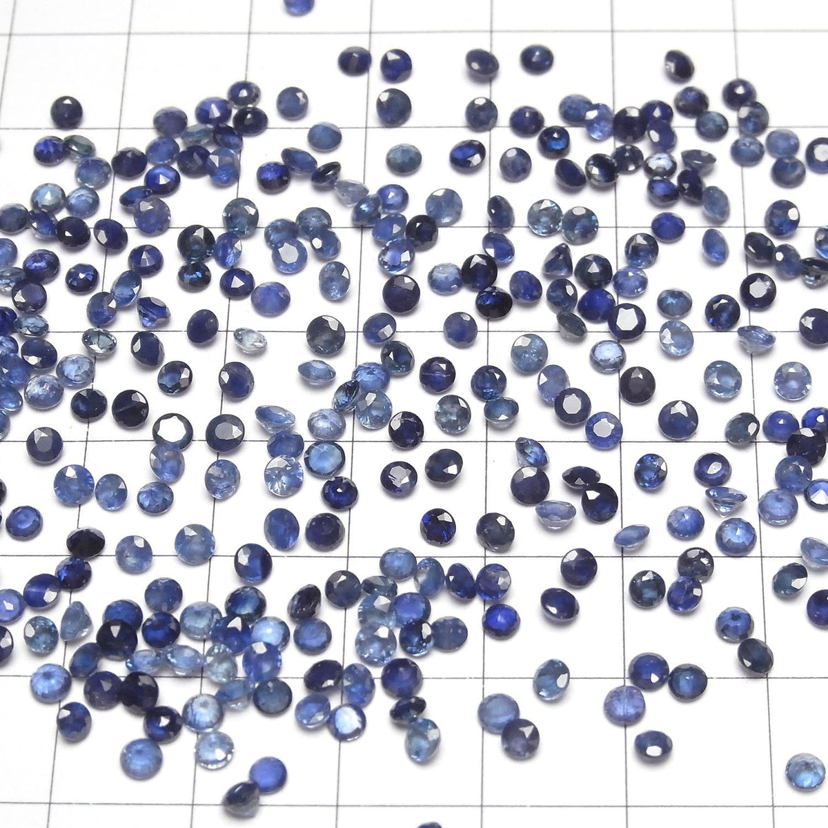 High Quality Sapphire AAA Loose stone Round Faceted 3x3mm 4pcs