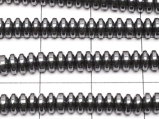 Hematite  Rondelle 4x4mm x2mm  1strand beads (aprx.15inch/38cm)