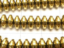 1strand $4.79! Hematite Rondelle 6 x 6 mm x 3 mm gold coating 1 strand beads (aprx.15 inch / 38 cm)