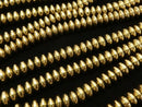 1strand $4.79! Hematite Rondelle 6 x 6 mm x 3 mm gold coating 1 strand beads (aprx.15 inch / 38 cm)