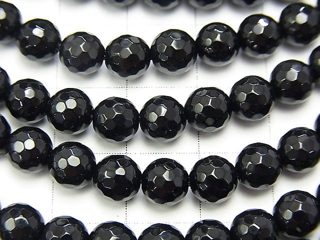 1strand $5.79! Onyx  128Faceted Round 6mm 1strand beads (aprx.15inch/37cm)